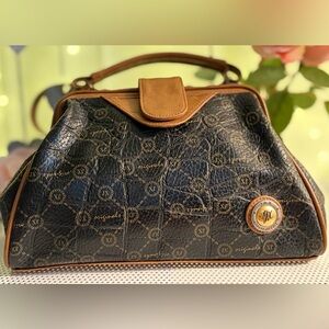 Vintage Jax Originals Black and Brown Monogram Satchel